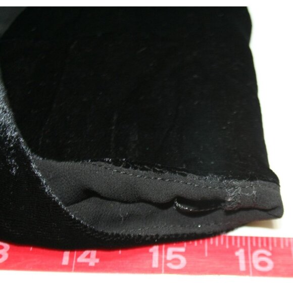 BCBG Max Azria Womens XXS Lyssa Velvet Camisole Black Sheer Trim - Picture 5 of 6